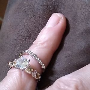 Alloy bridal set rose gold shavings bridal stone created gemstones